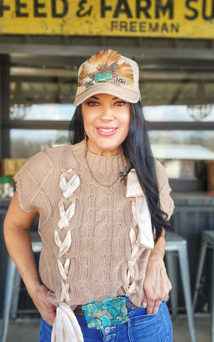 Mamacita Cableknit bowknot sweater