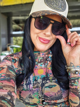 Mamacita cosmic cowgirl mesh top