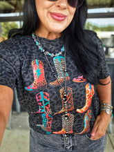 Mamacita dopamine boot collage leopard tee