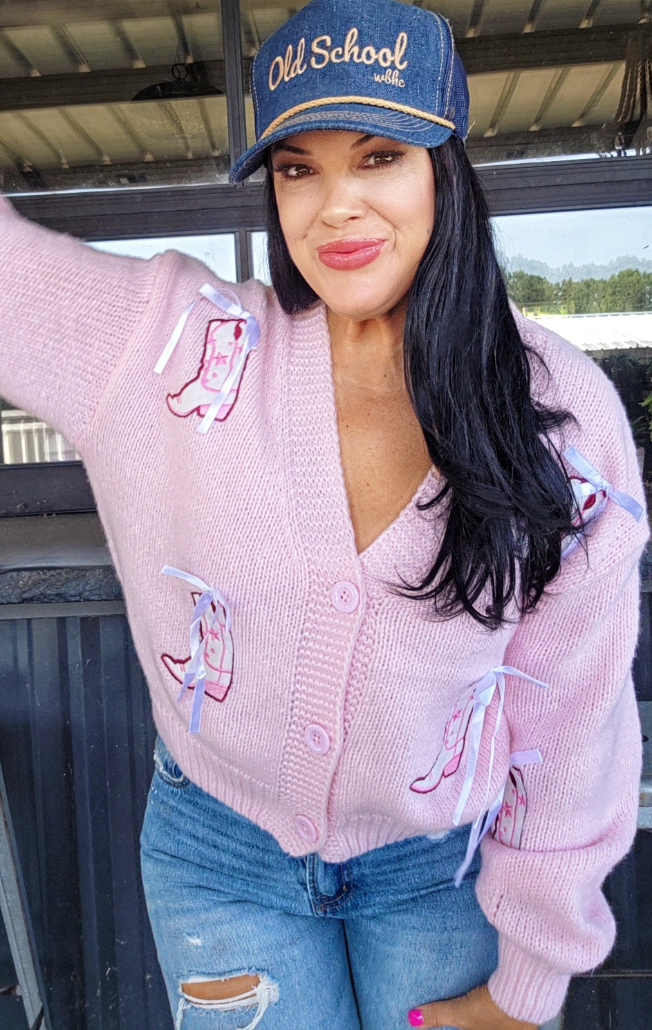 Mamacita pink boot sweater