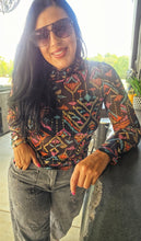 Mamacita stretchy neon aztec mesh