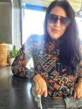 Mamacita stretchy neon aztec mesh