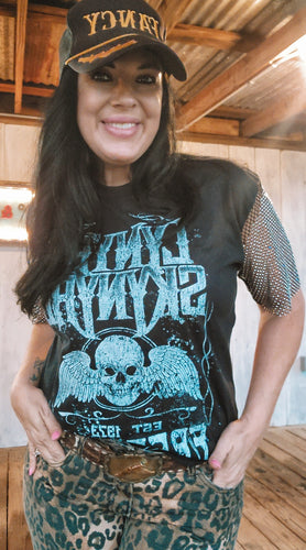 Mamacita Lynard Freebird blinged tee