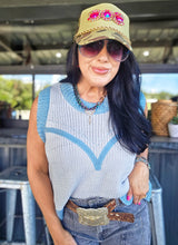 Mamacita Dakota knit denim color sweater top