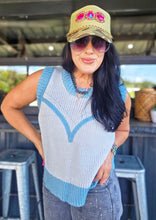 Mamacita Dakota knit denim color sweater top