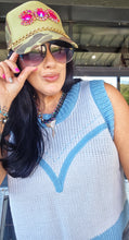 Mamacita Dakota knit denim color sweater top