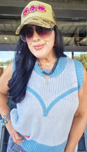 Mamacita Dakota knit denim color sweater top