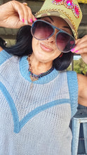 Mamacita Dakota knit denim color sweater top