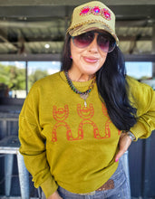 Mamacita lucky me cowboy sweater
