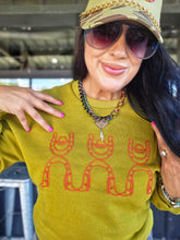 Mamacita lucky me cowboy sweater