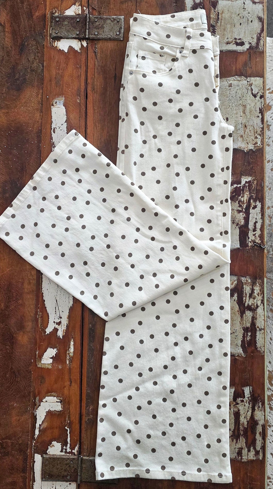 Polka dot jeans