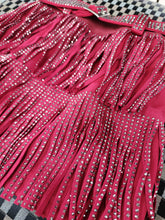 Fringe me out sparkle skirt (dark red)