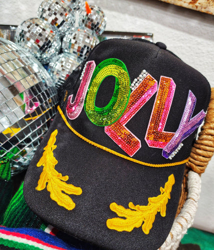 Jolly trucker christmas cap