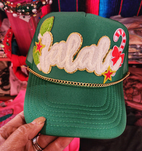 Christmas trucker cap