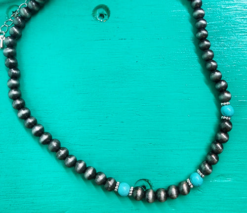 Simple strand faux pearls