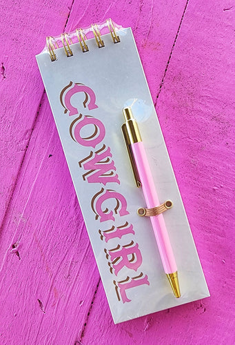 Cowgirl notepad with pen