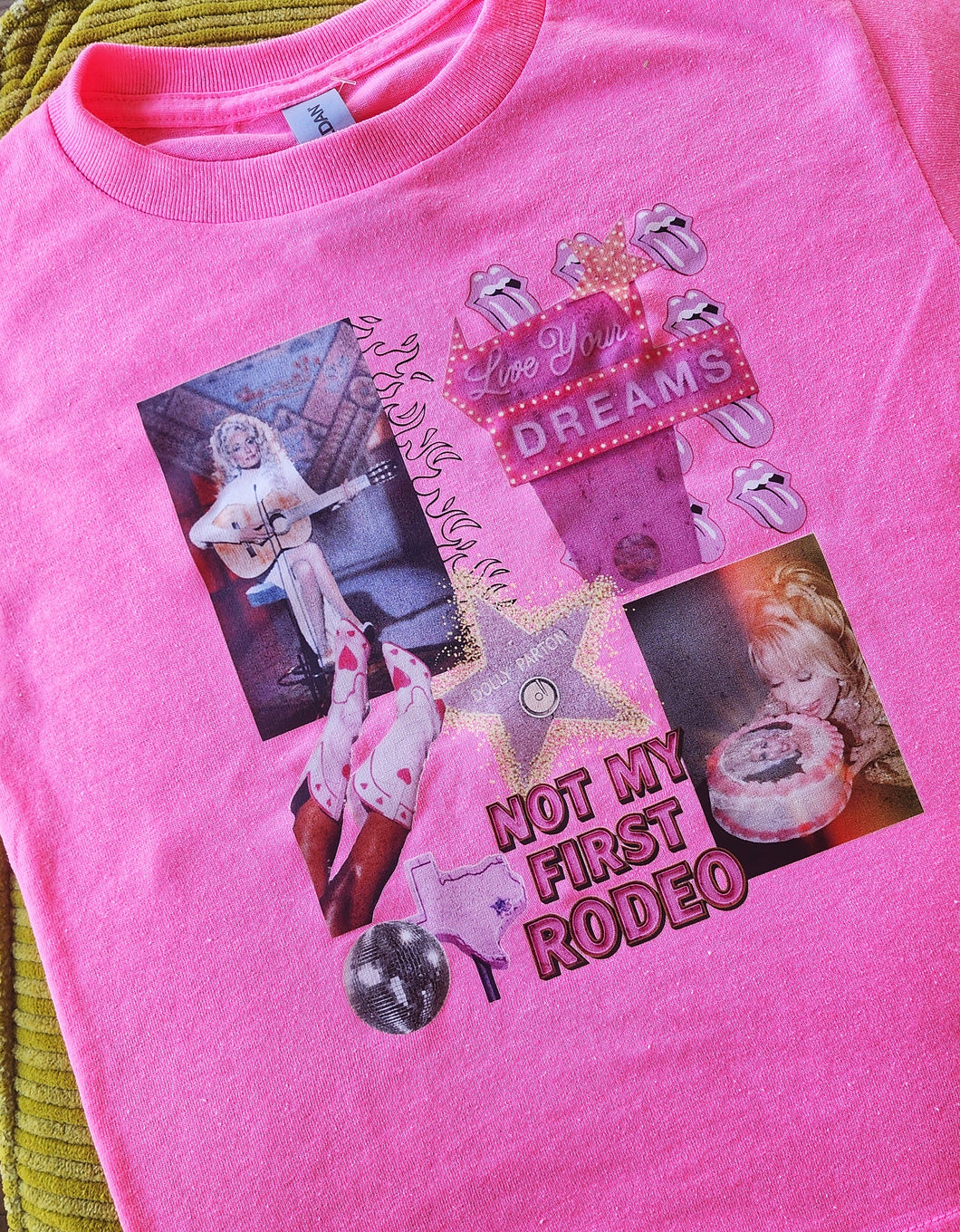 Dolly hot pink pink love your dreams tee