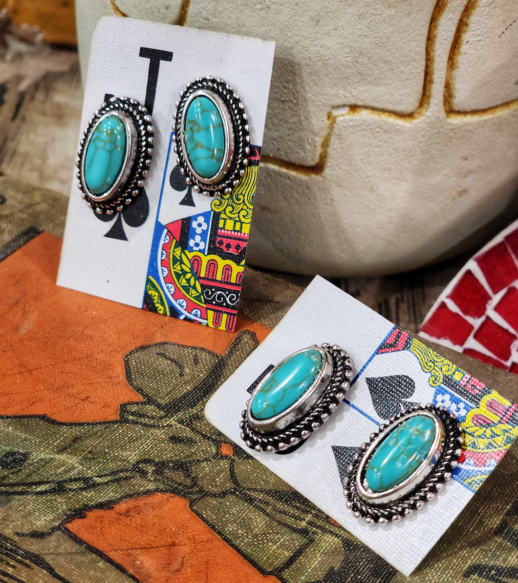 Santa fe sunset turquoise earrings