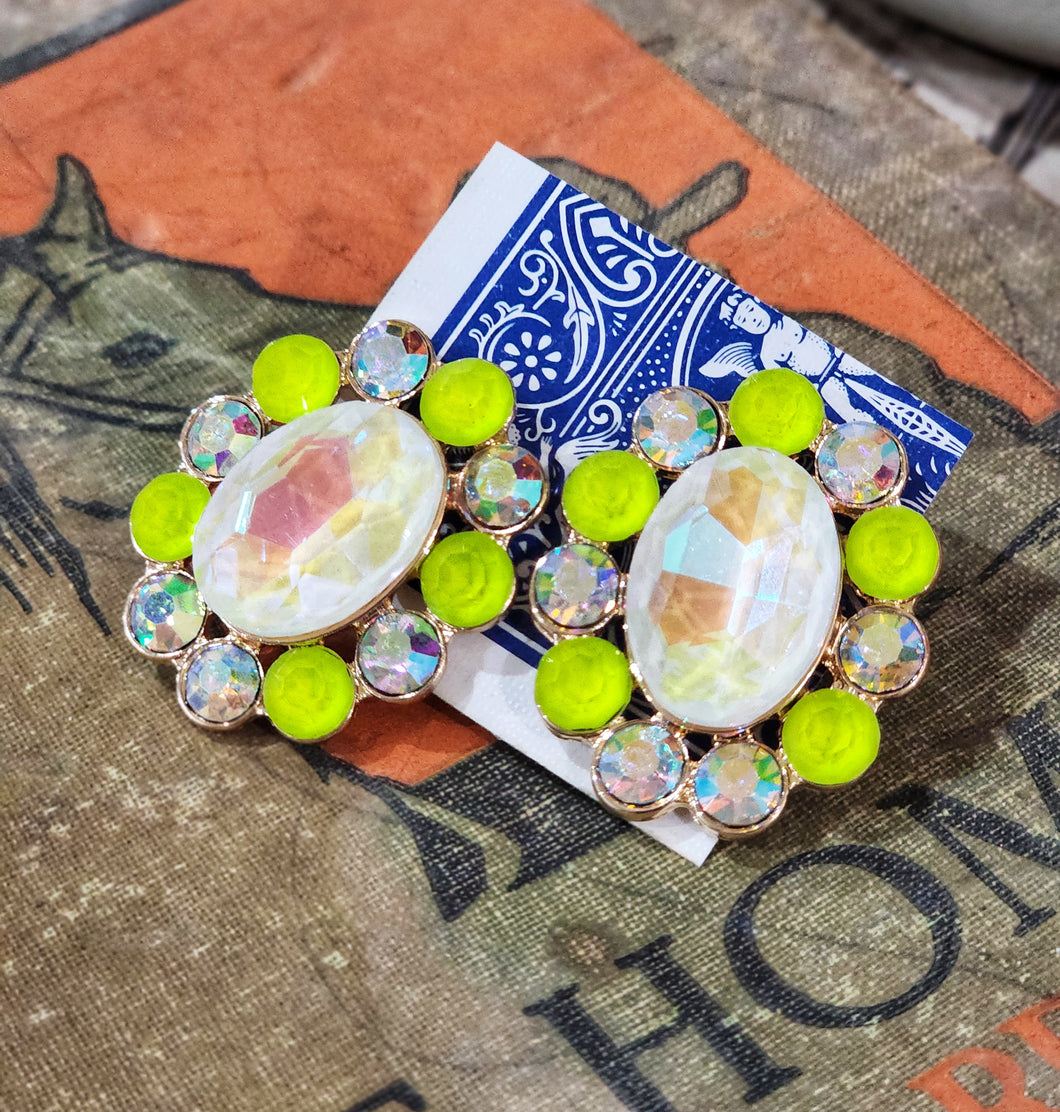 Sunny sparkles neon earrings