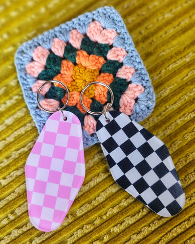 Checkered keychains
