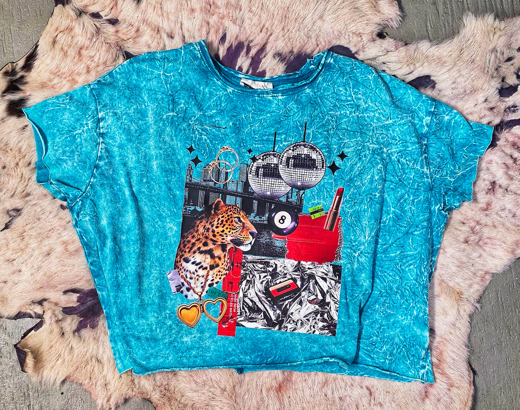 Mamacita Wild Disco days crop tee