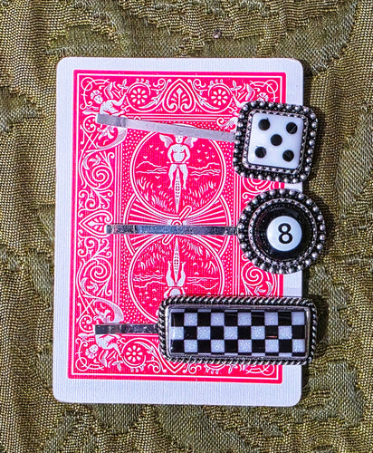 Checkered bobby pin set (3 set)