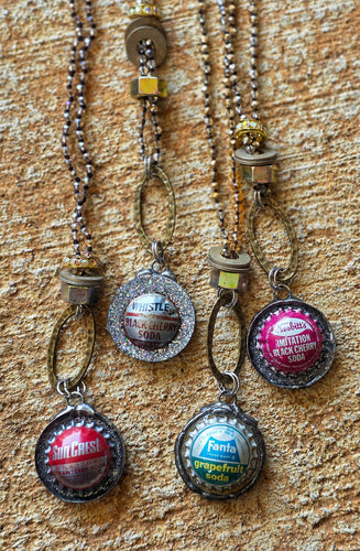 Handmade soda top necklaces