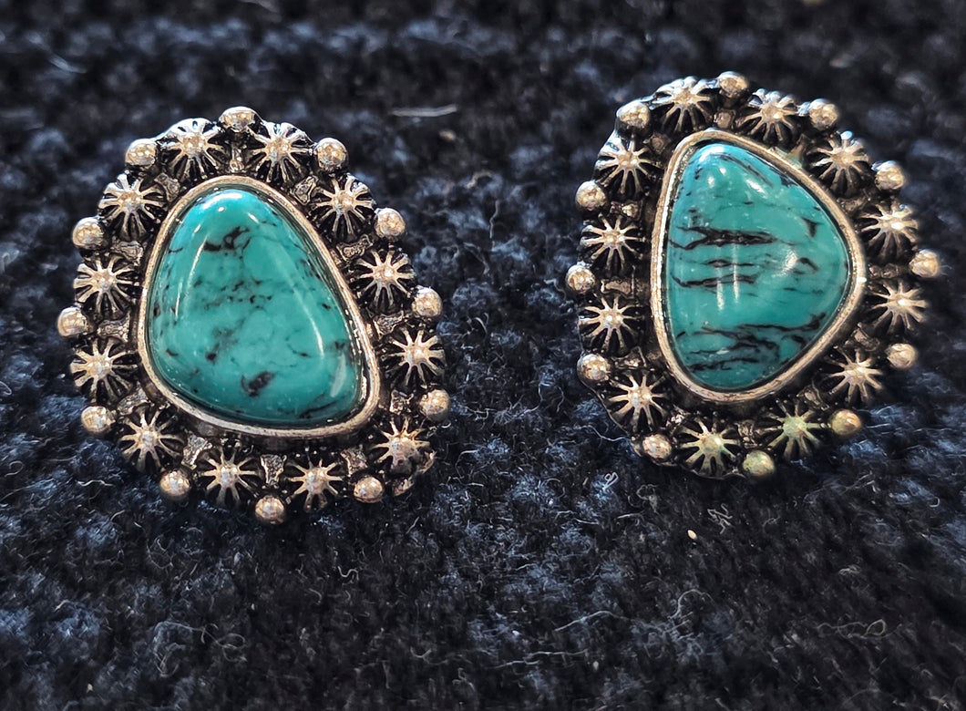 Reno turquoise stud earrings