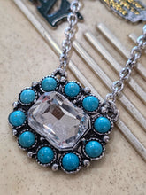 Turquoise bling necklace