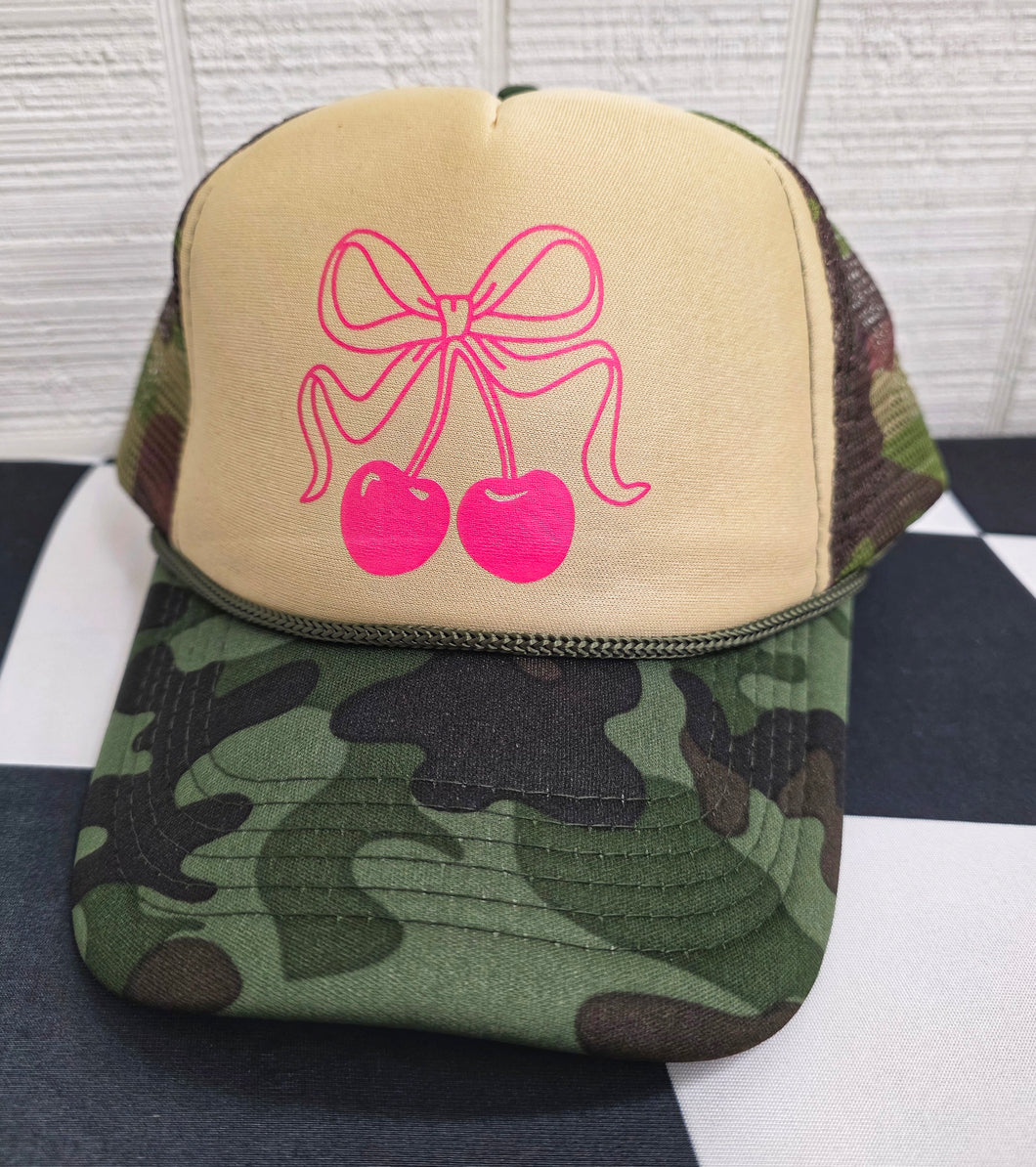 Cherry on top camo hat/cap