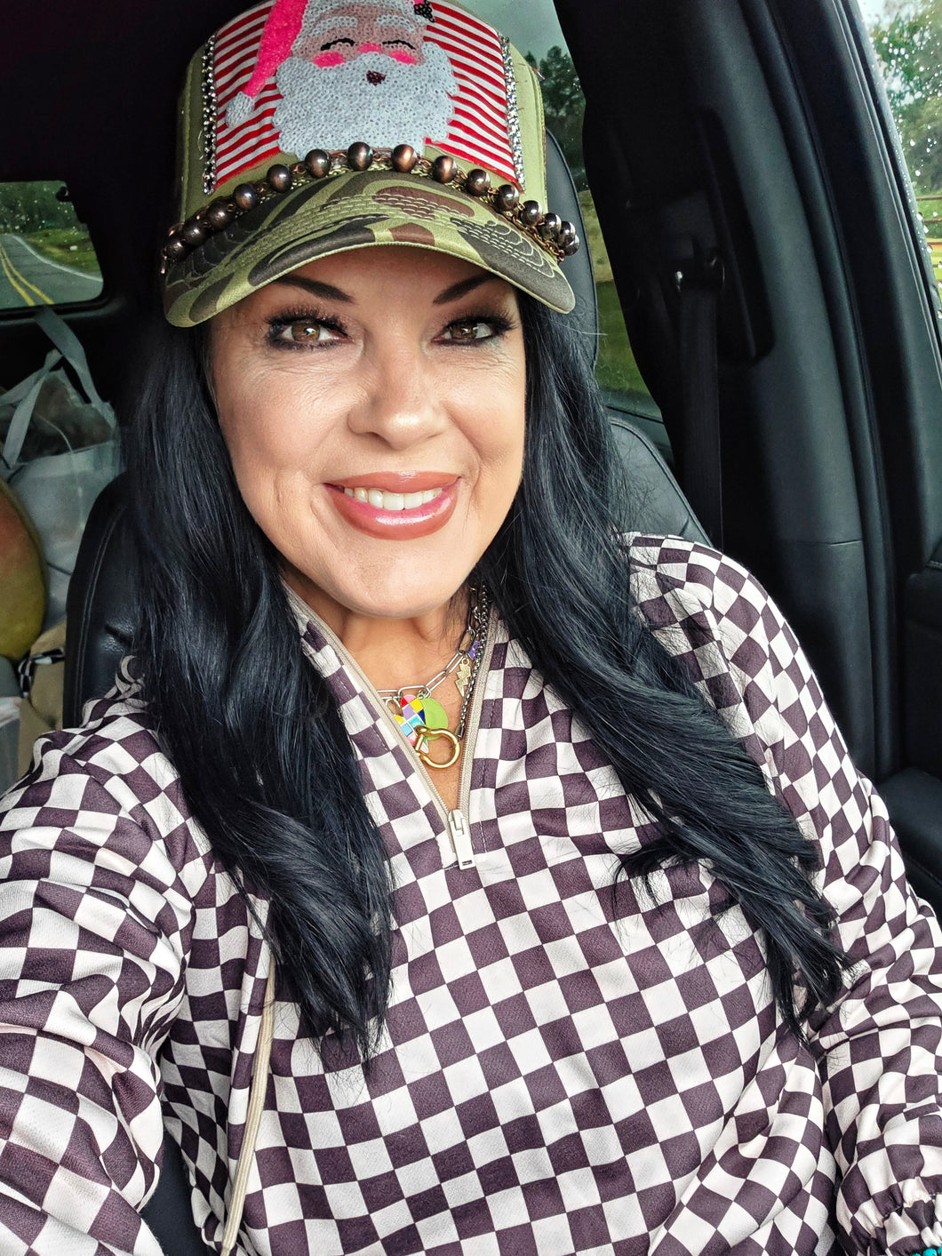 Mamacita checkered jogger set