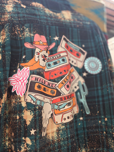 Bleached screened flannels