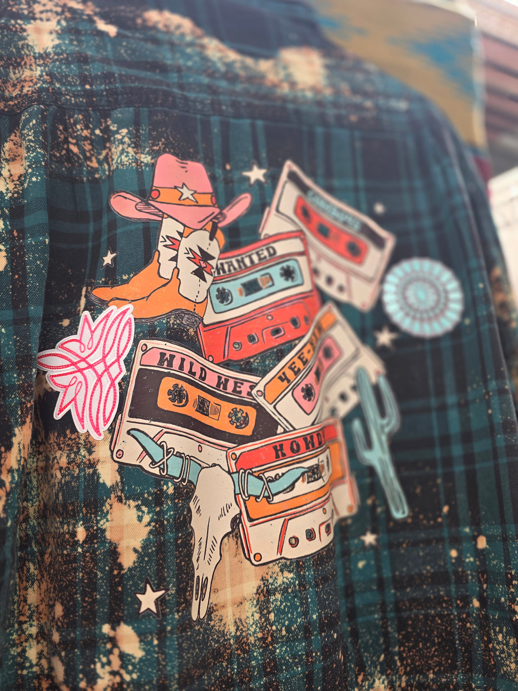 Bleached screened flannels
