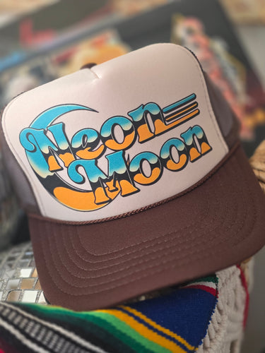 Neon moon trucker hat