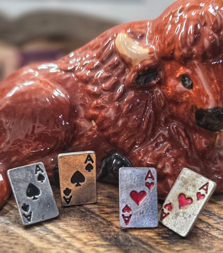 Ace of heart card earrings