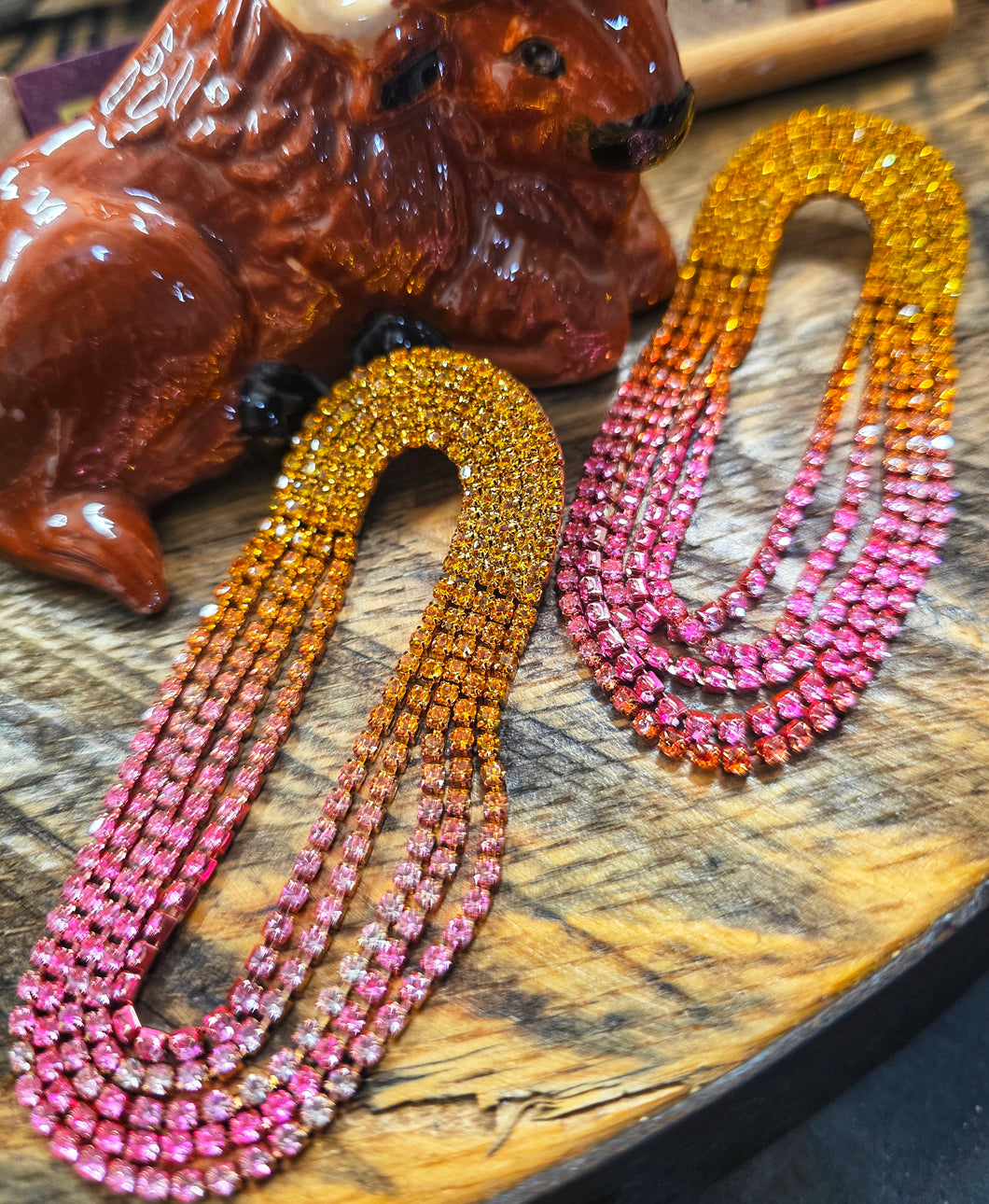 Rainbow falls ombre earrings