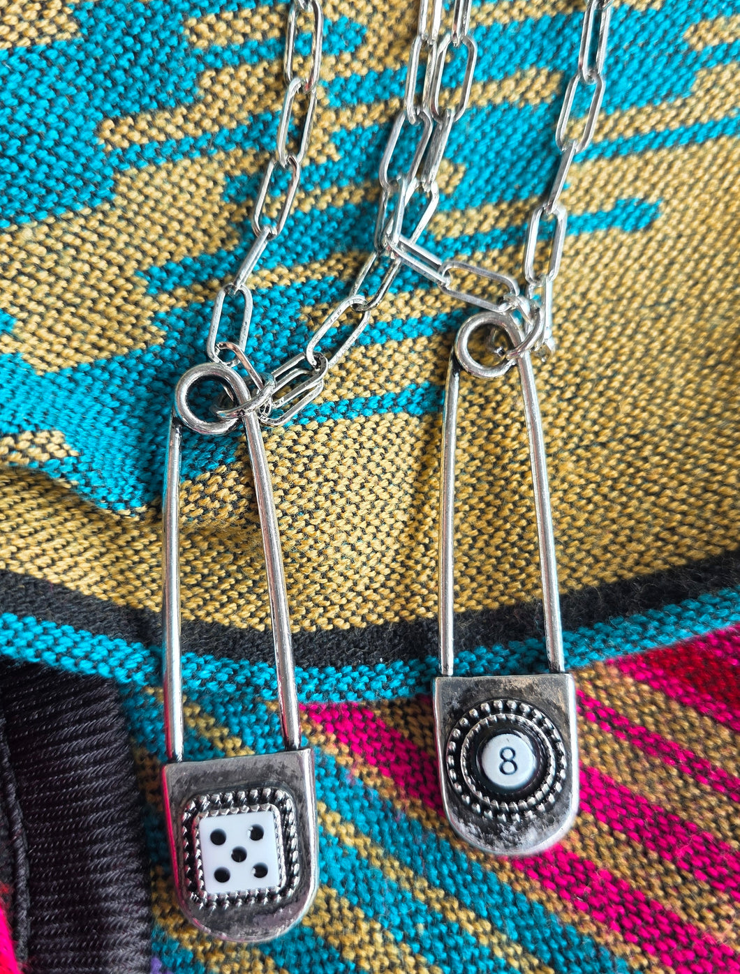 Big safety pin necklace
