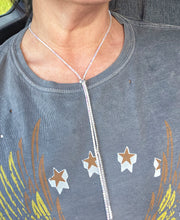 Rhinestoned lasso bolo necklace