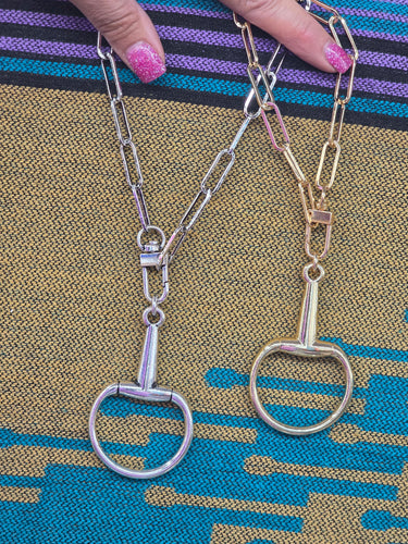 Large snaffle necklace