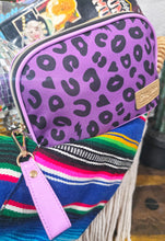 Neon leopard make up pouch