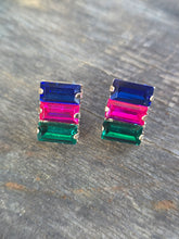Big bold gem stone necklace with earrings