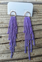 Metal fringe earrings