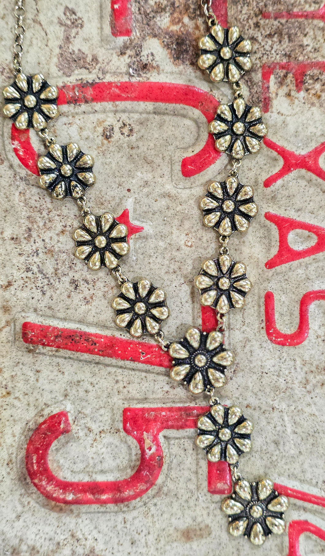 Gold lariet squash necklace with matching earrings