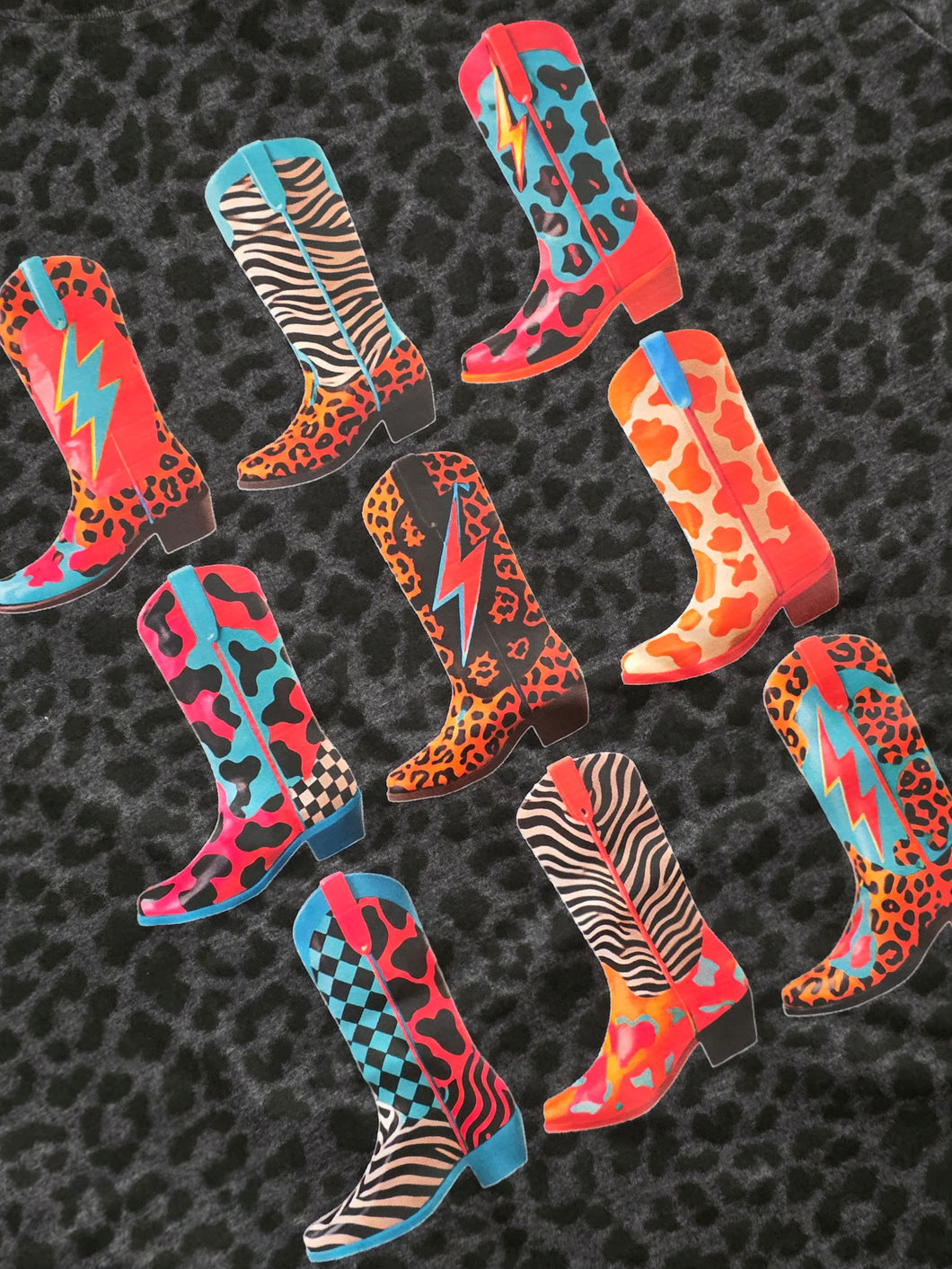 Mamacita dopamine boot collage leopard tee