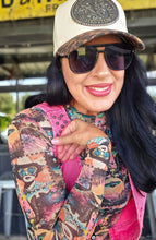 Mamacita cosmic cowgirl mesh top