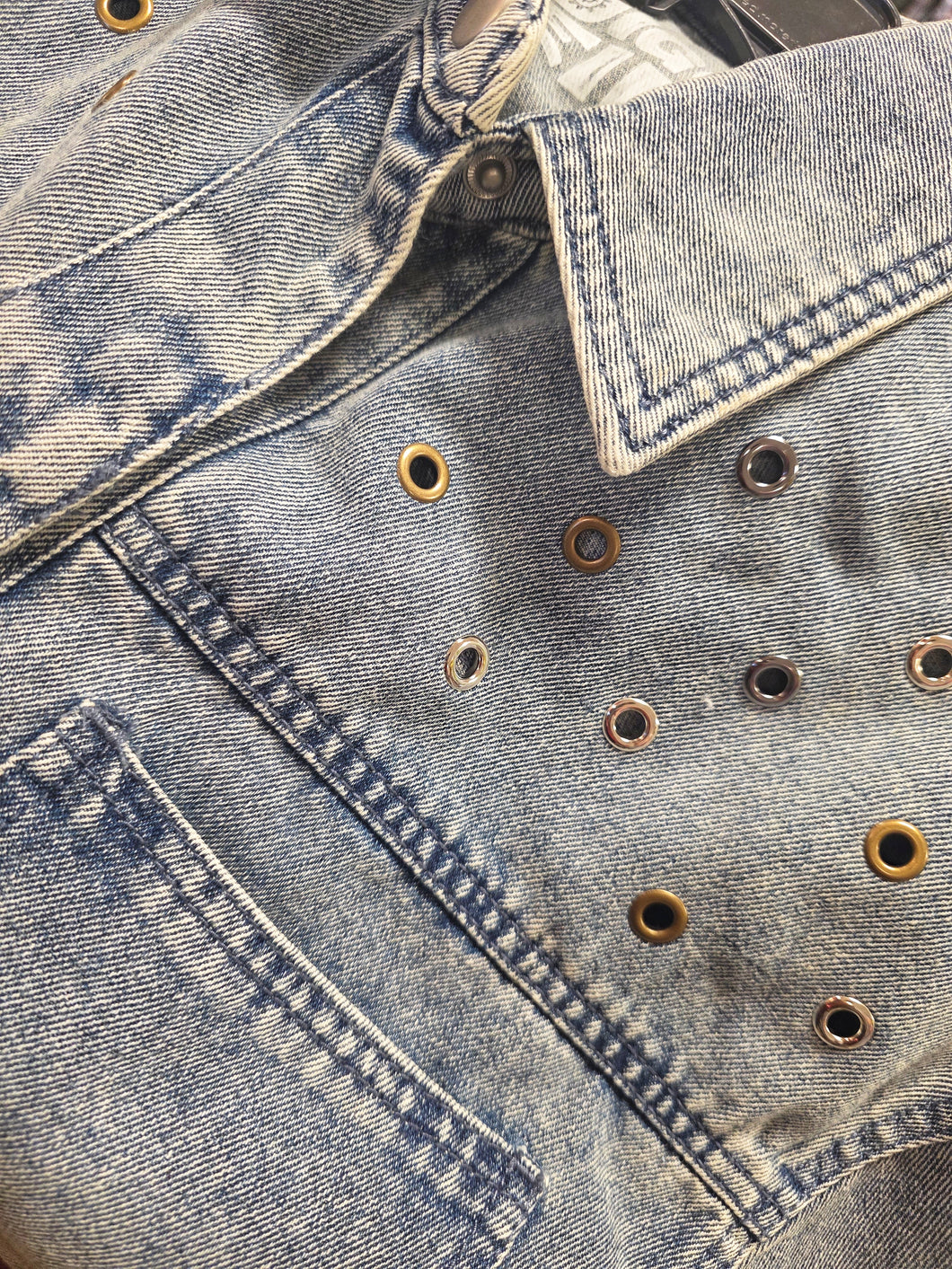 Mamacita rivited denim shacket