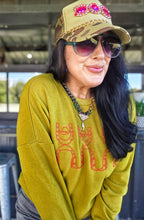 Mamacita lucky me cowboy sweater