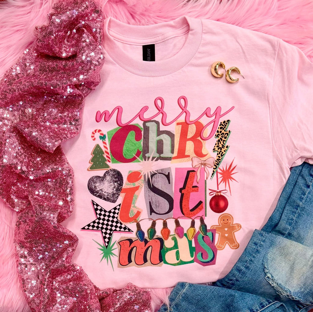 Mamacita merry christmas collage tee