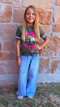 Wild camo buffalo kids tee