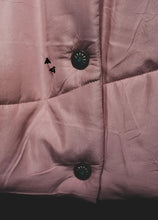 Mamacita pink fringed puffer vest